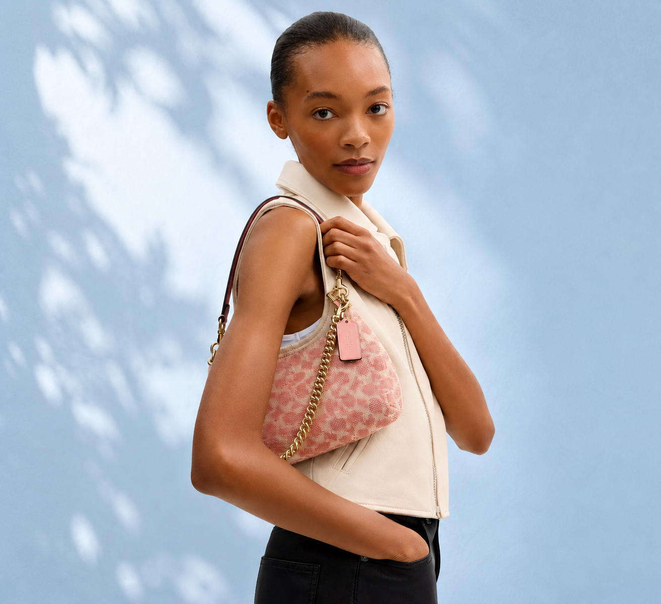 Teri Bag In Signature Beaded Satin