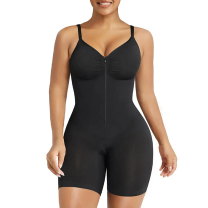Tummy Control Zip-Up Shapewear Body Suit
