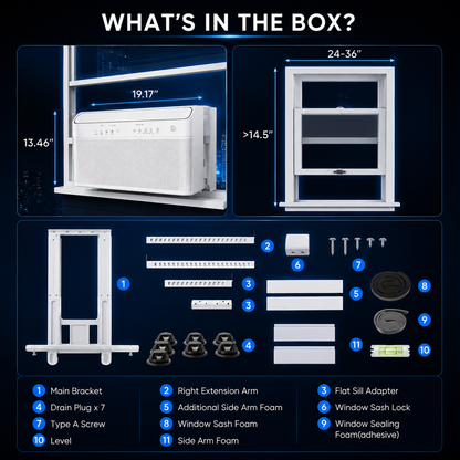 Xenova  U-Shaped 12k BTU Window Air Conditioner