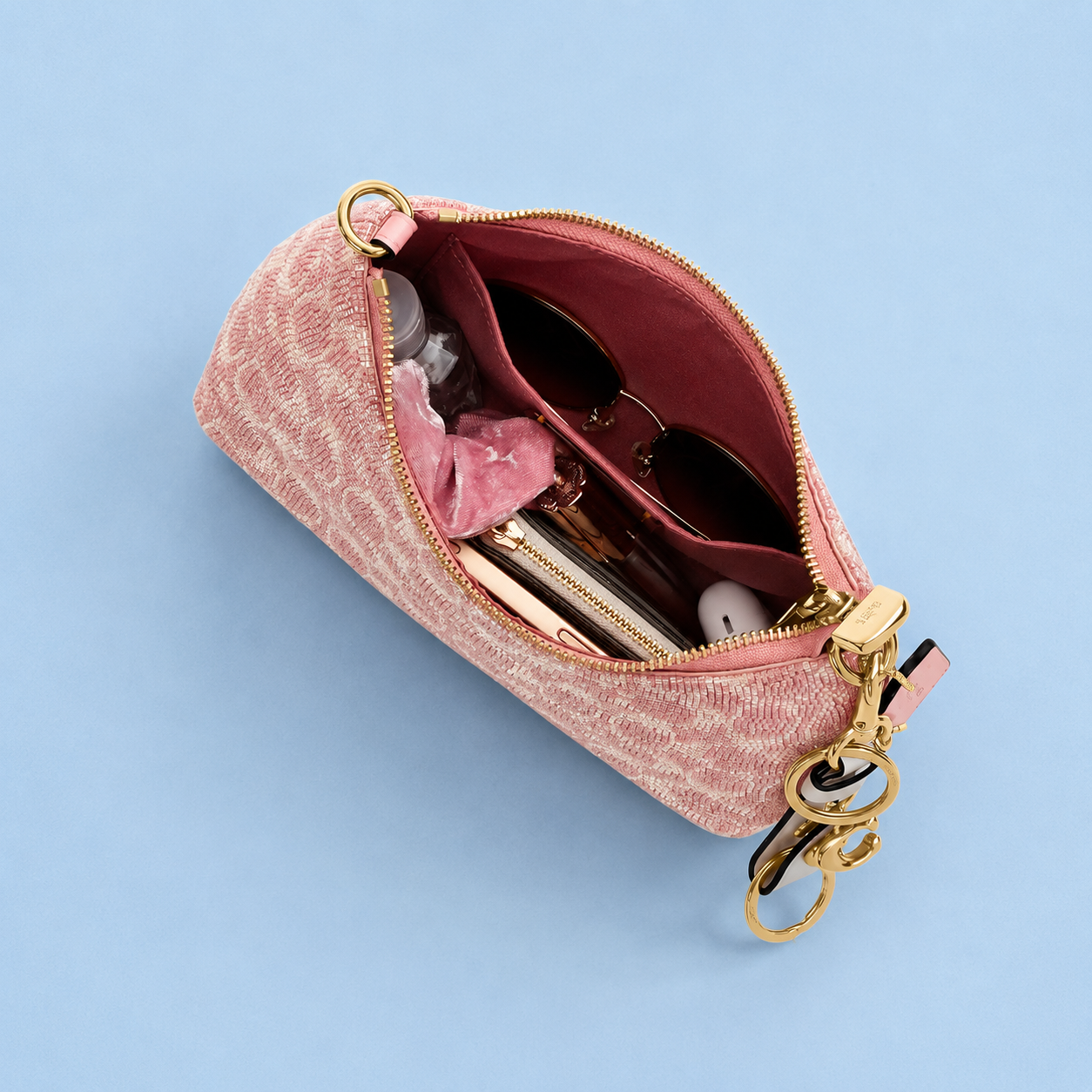 Teri Bag In Signature Beaded Satin